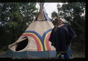 rae with tipi